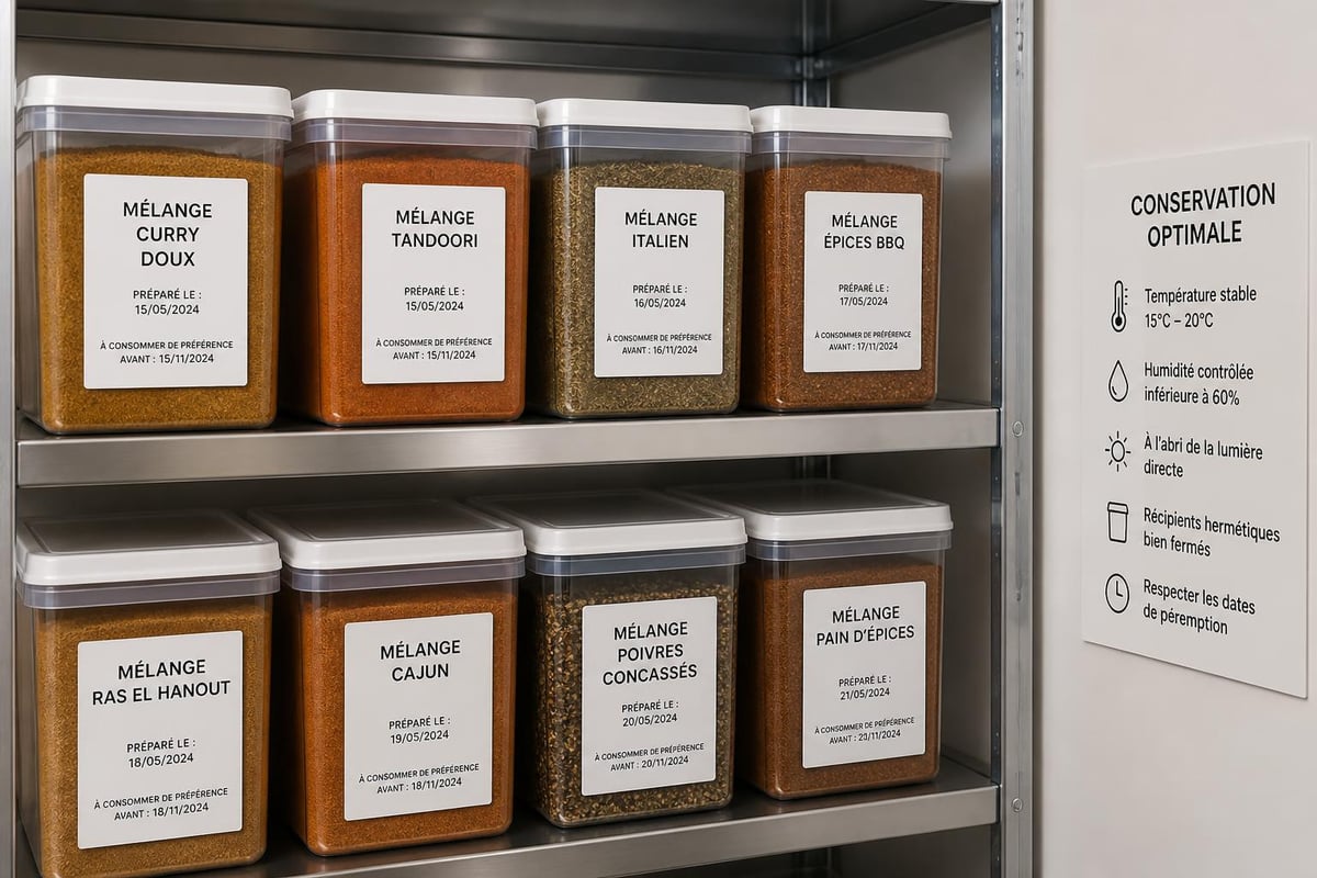 Stockage professionnel des épices