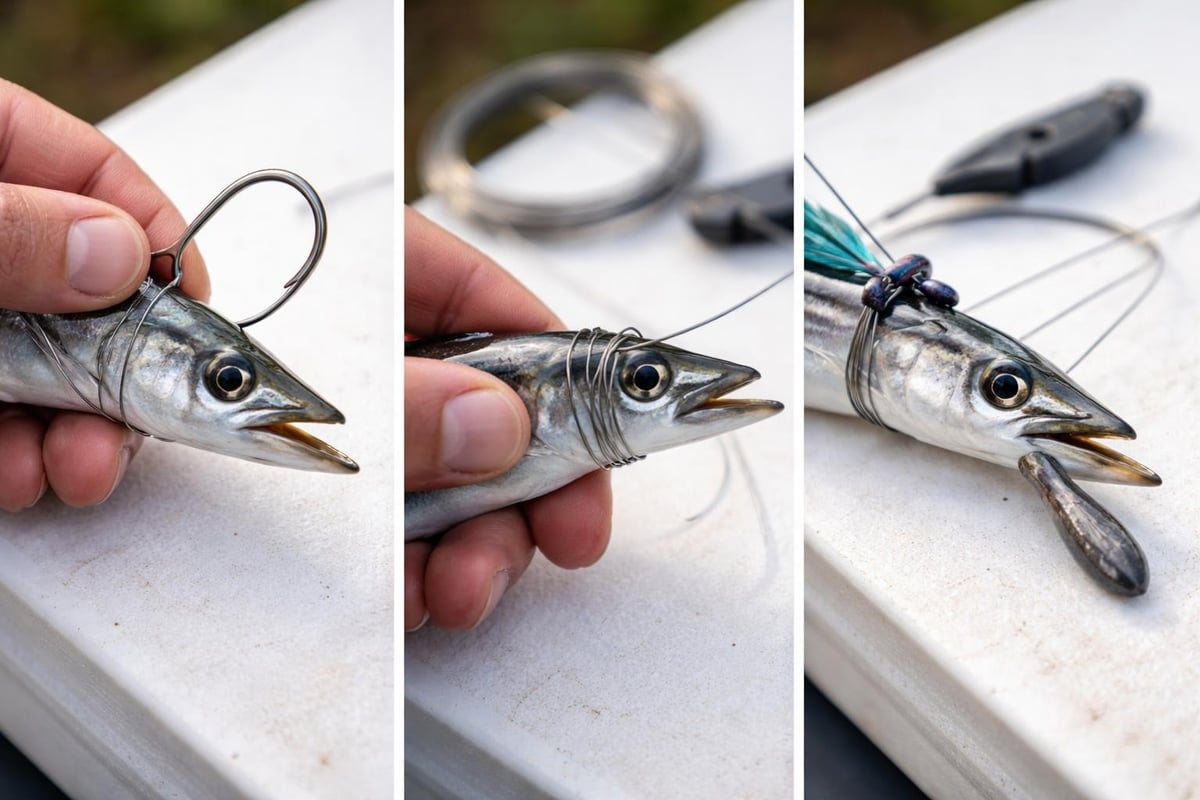 Ballyhoo rigging process