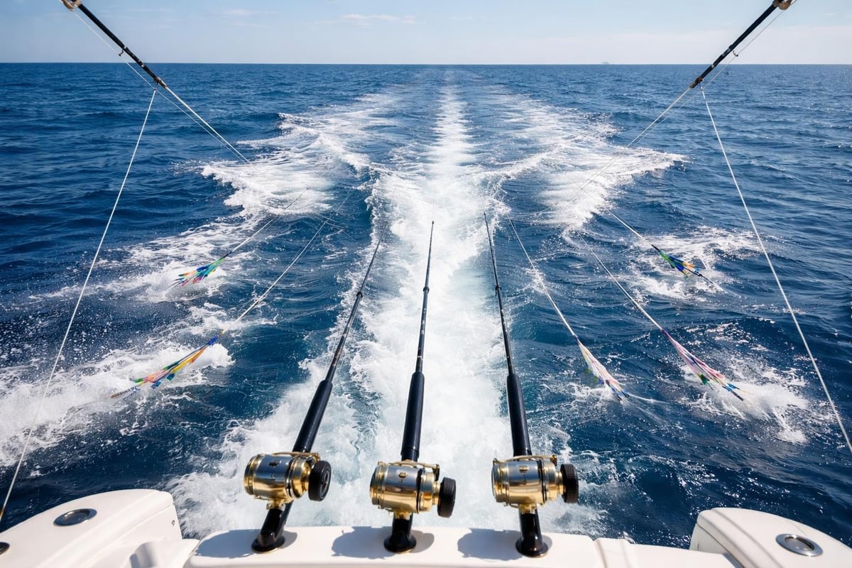 Mahi trolling spread pattern