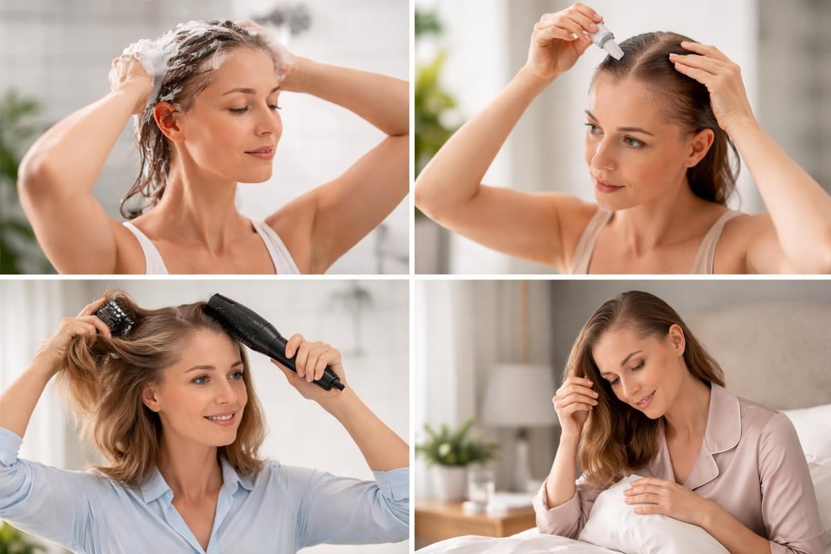 Daily hair care routine