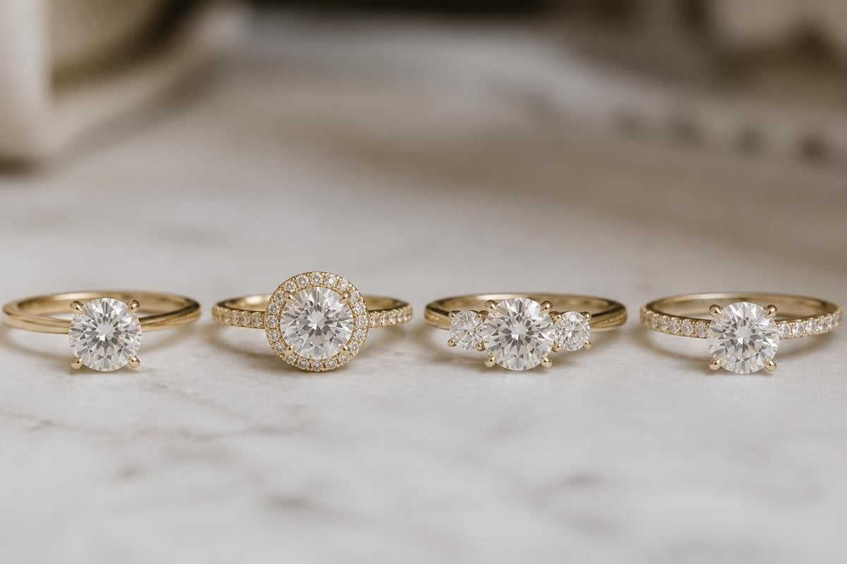 Diamond setting styles comparison
