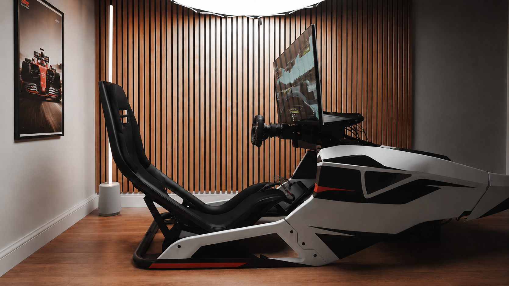 A premium F1 racing simulator setup