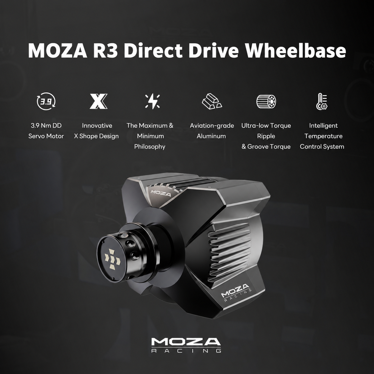 MOZA R3 direct drive wheelbase