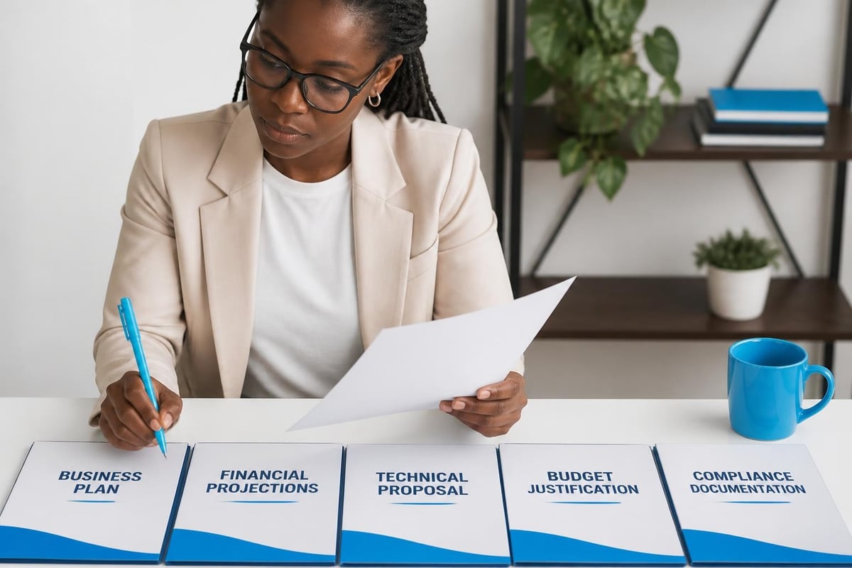 Federal grant application components