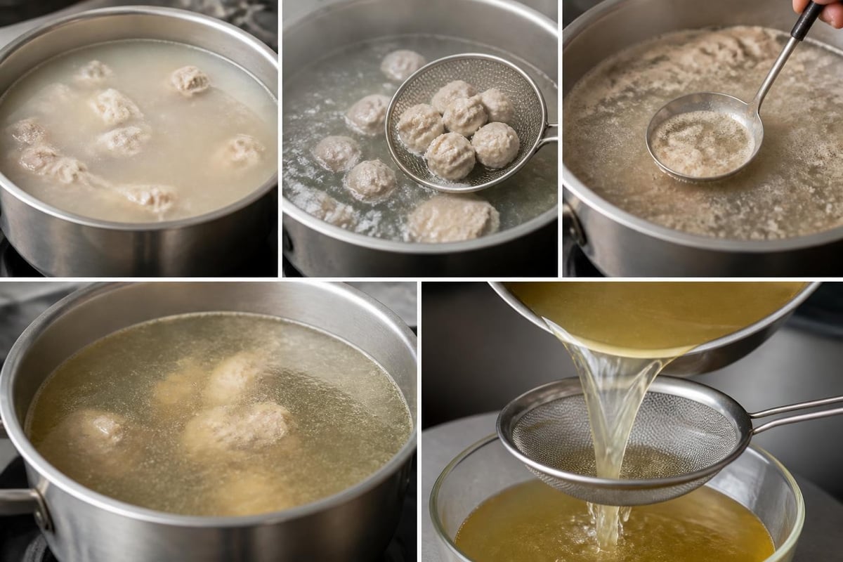 Proses penjernihan air bakso