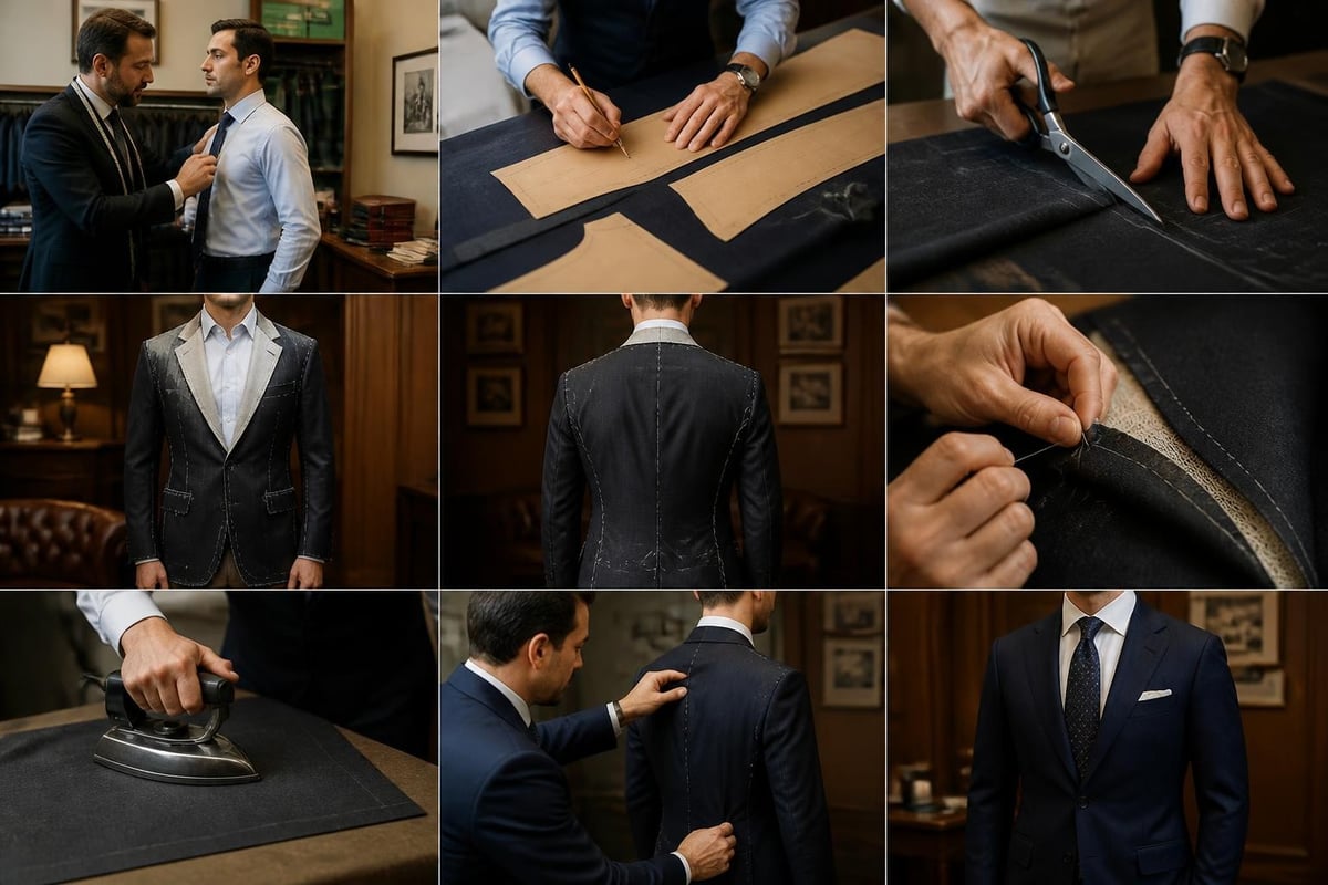 Bespoke tailoring process stages