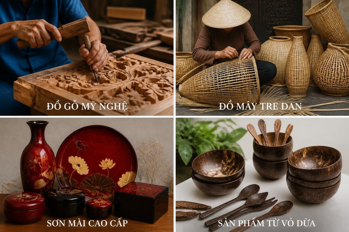 Wooden and bamboo crafts