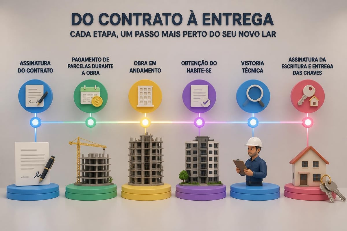 Timeline entrega apartamento