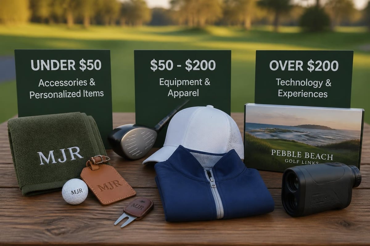 Golf gifts by price range