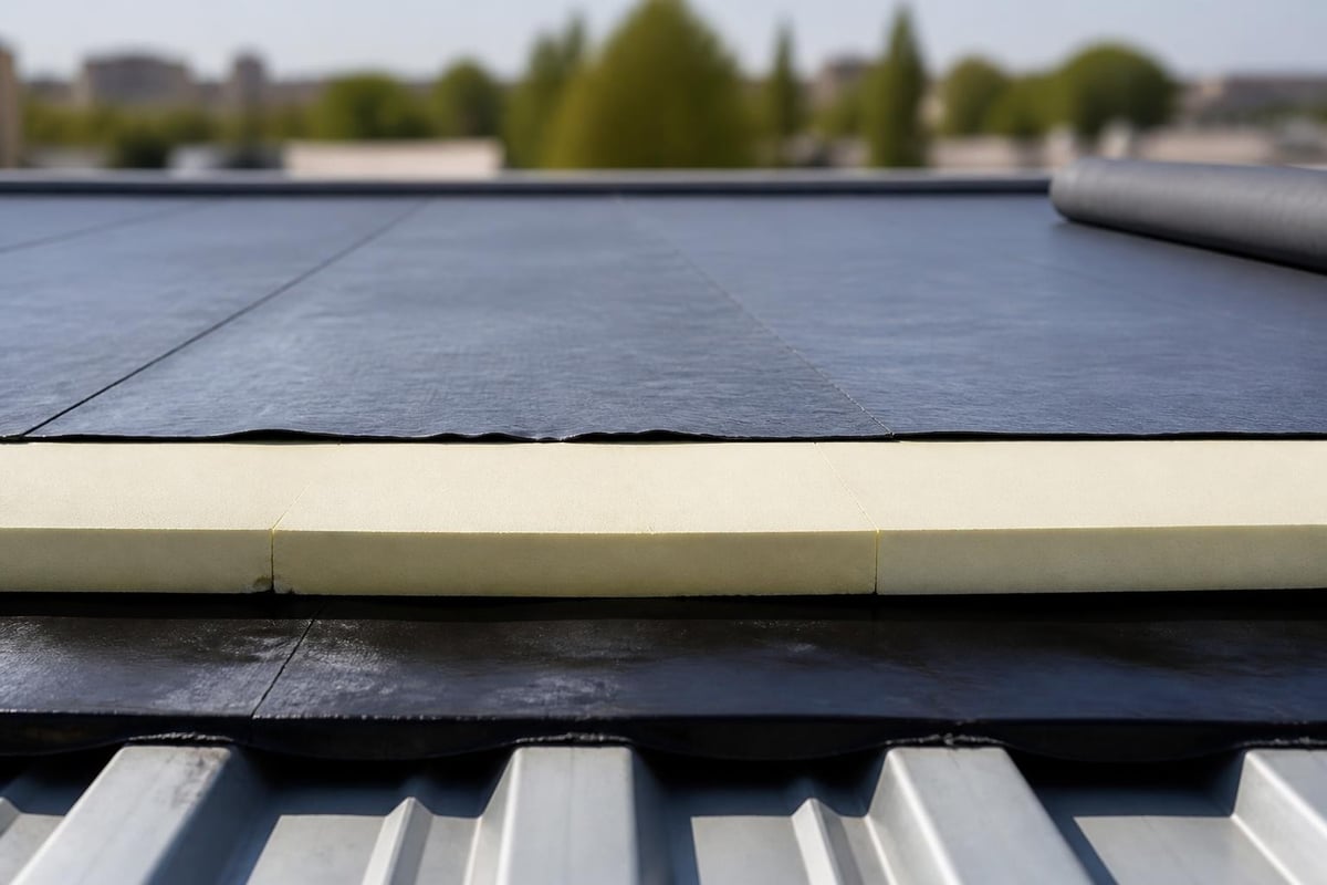 Flat roof layers diagram