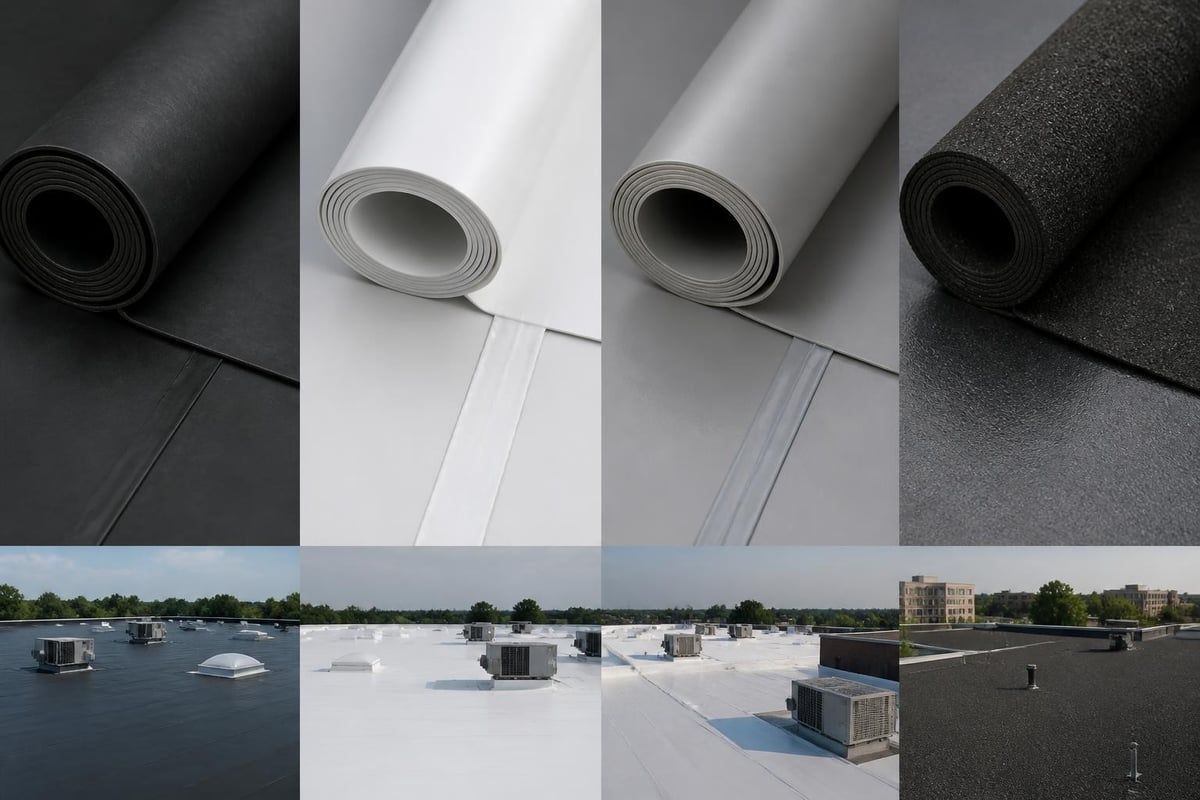 Flat roofing materials comparison