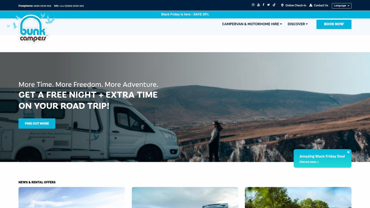 7 Amazing Camping Van Rentals Near Me for 2026 Adventures - Bunk Campers – Multiple UK Locations