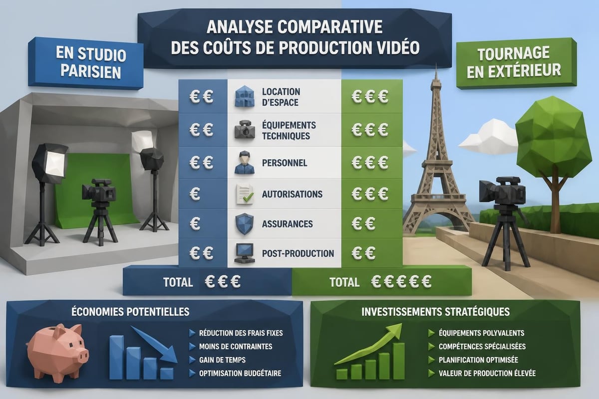 Comparaison coûts studio