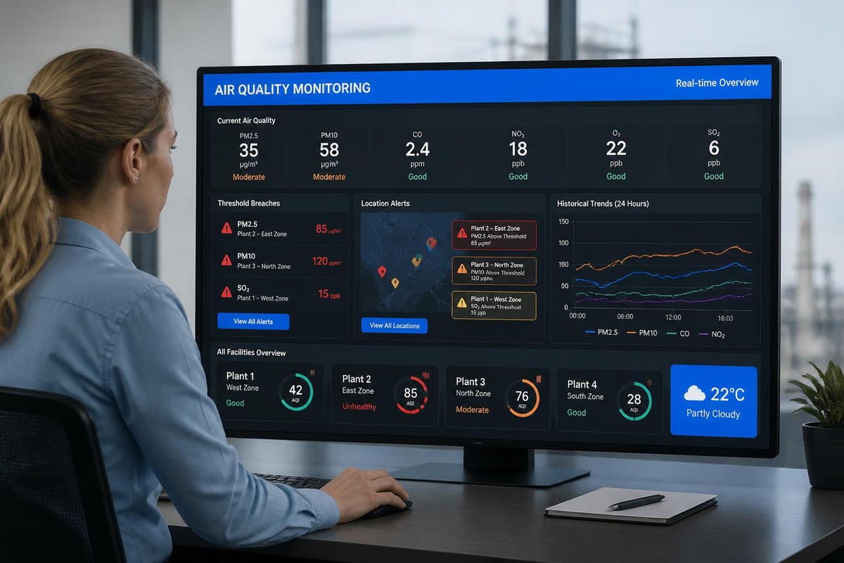 Air quality alert dashboard