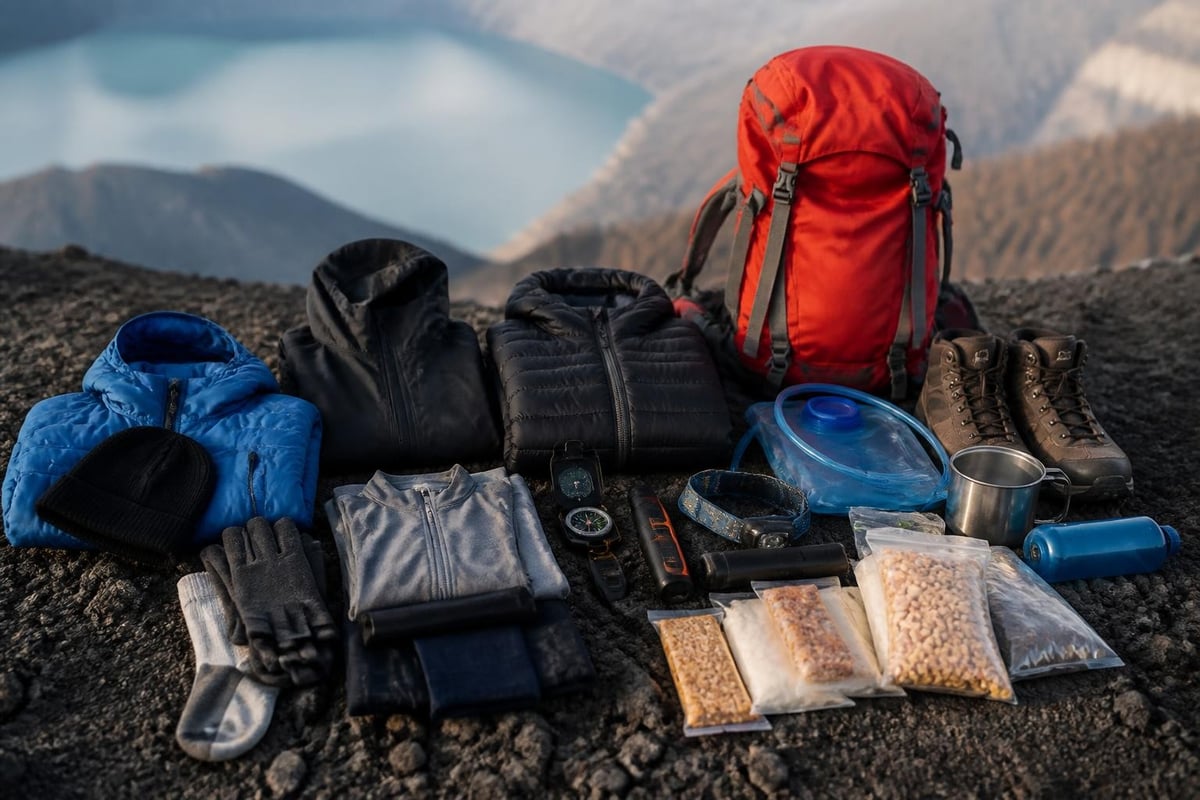 Rinjani trekking gear checklist