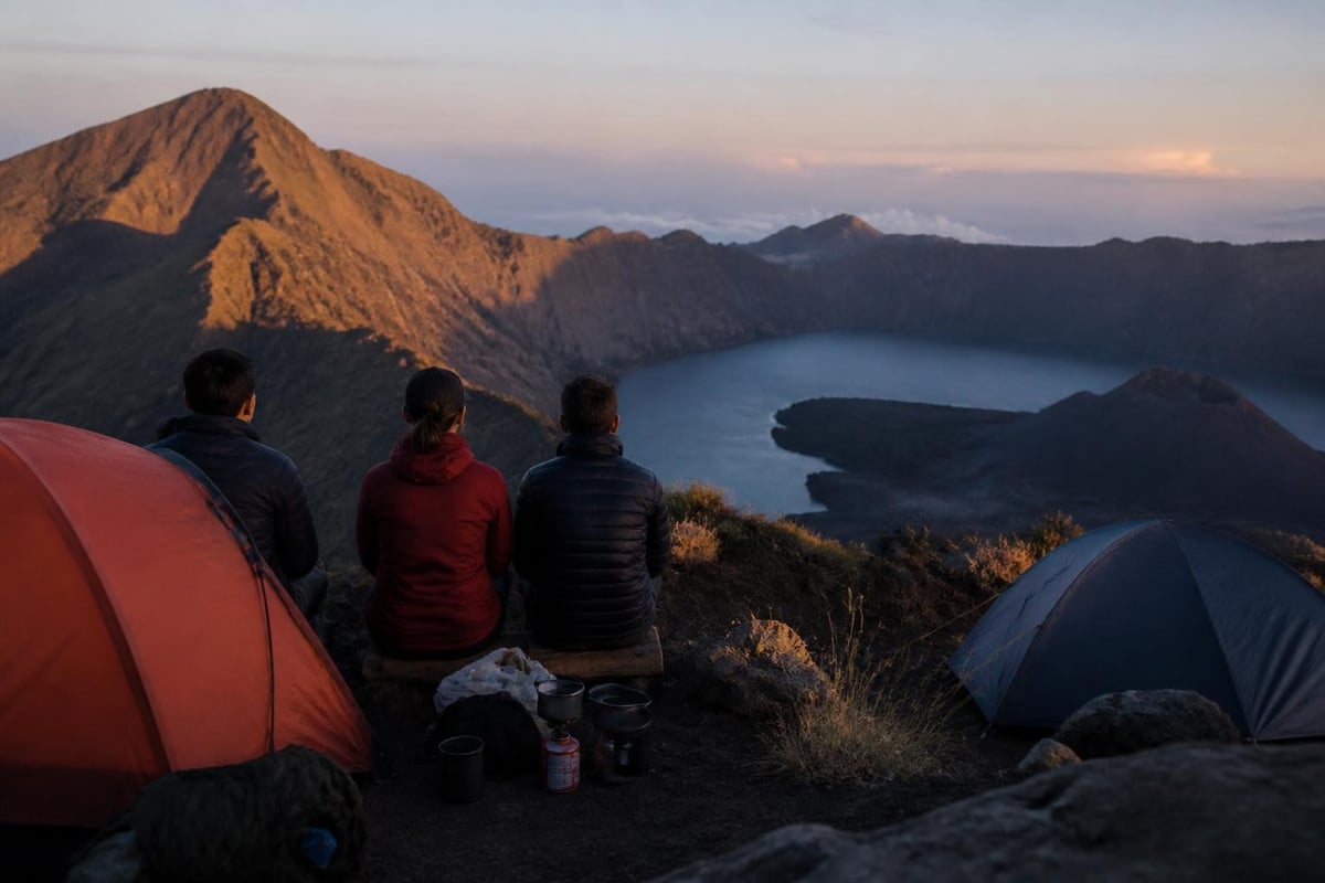 Daily trekking schedule Mount Rinjani