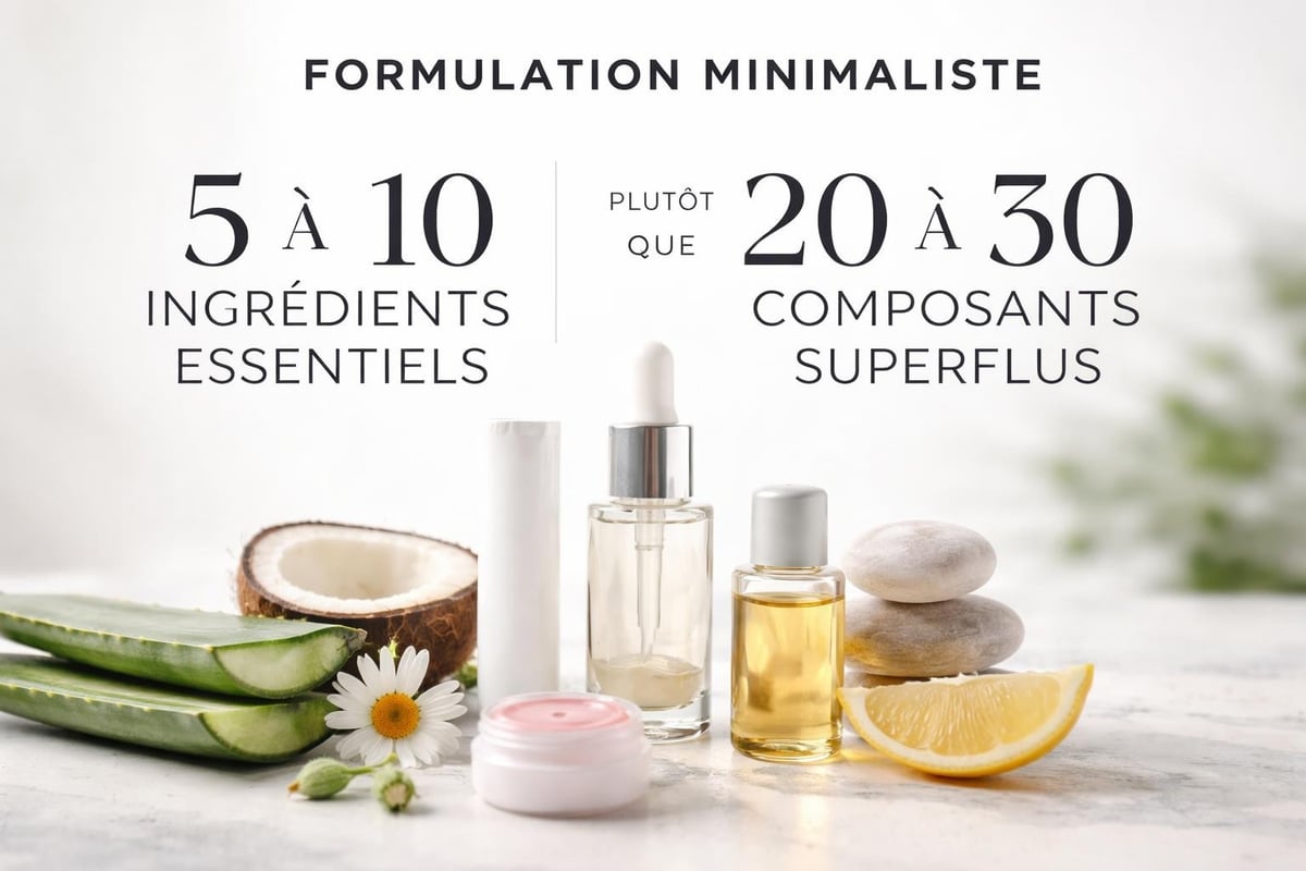 Philosophie minimaliste en cosmétique