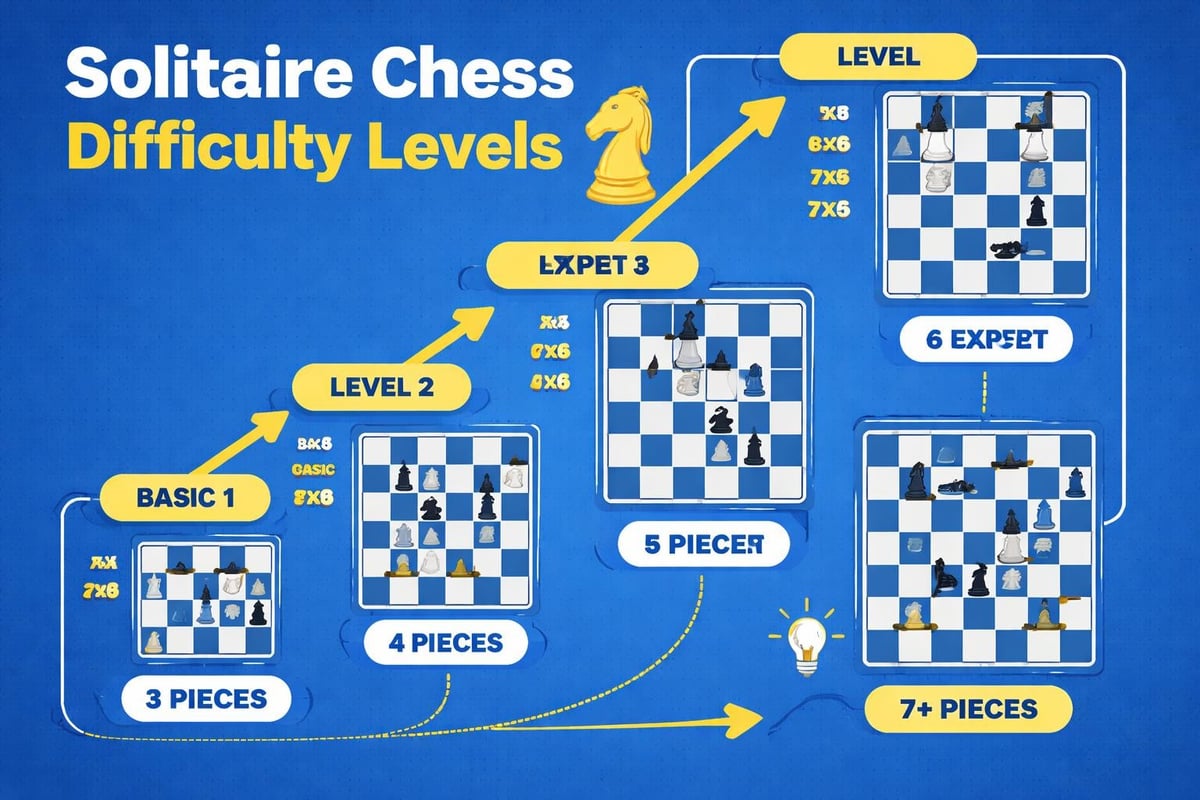 Solitaire chess challenge progression