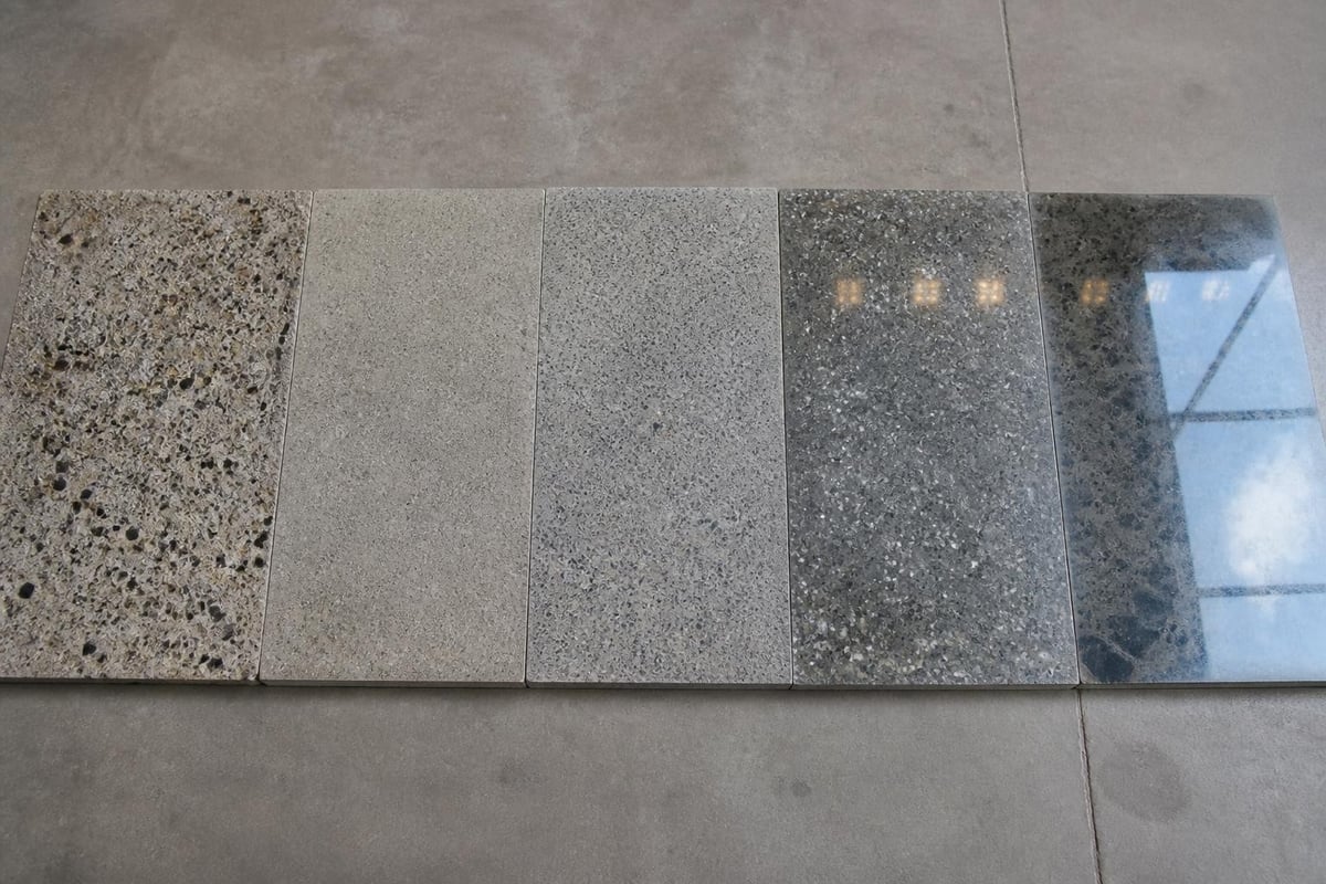 Polished concrete grinding process stages