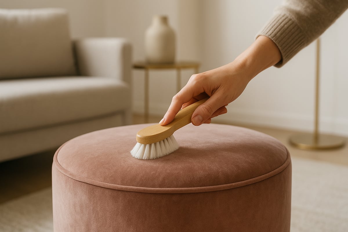 Consigli di Manutenzione e Pulizia del Pouf Effetto Velluto