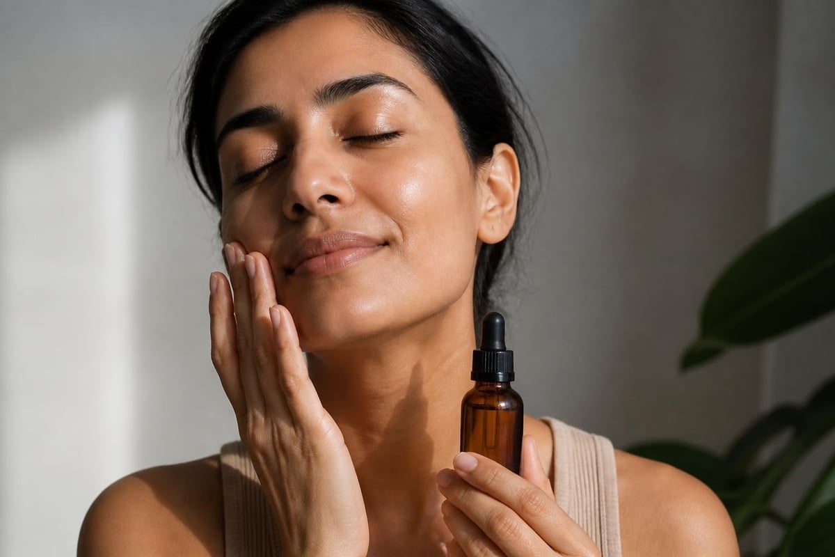 Antioxidant protection from facial oils