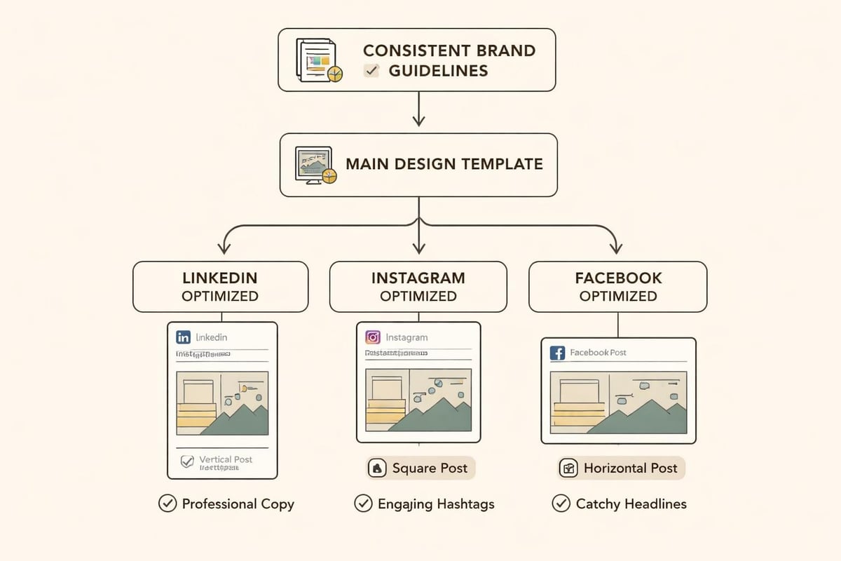 Social media design workflow