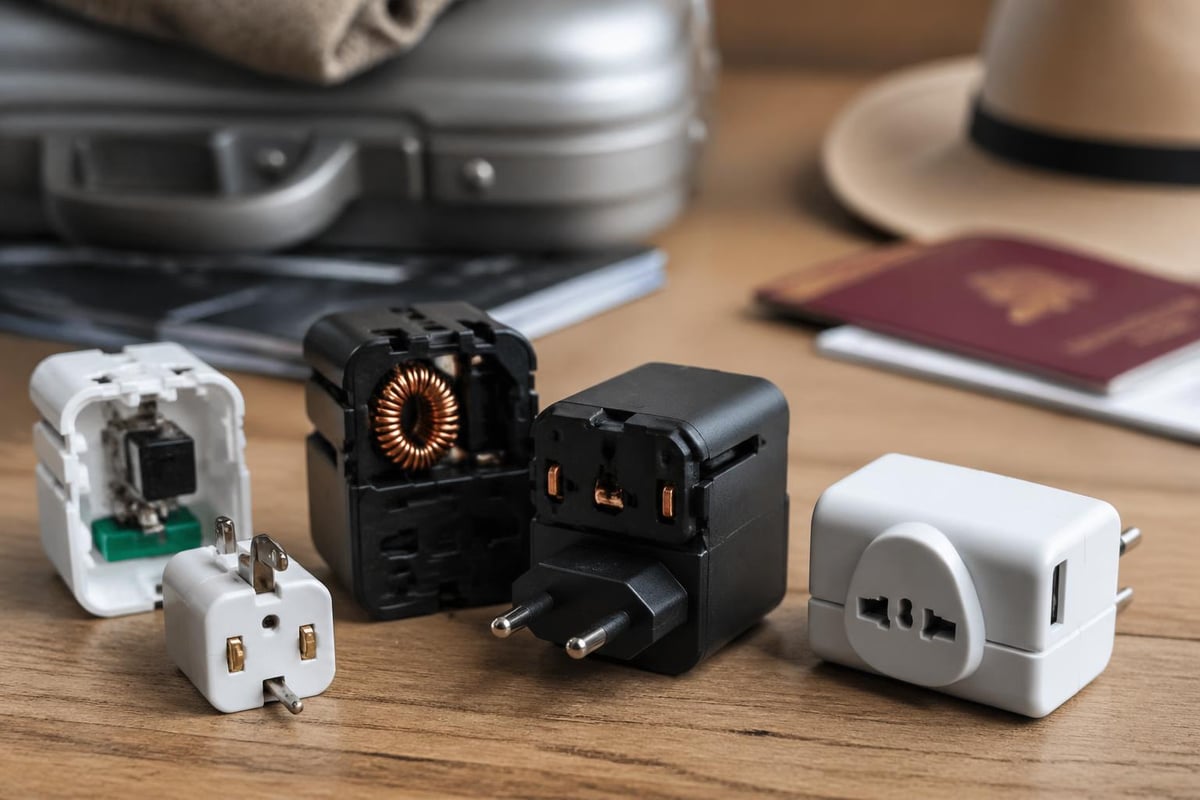 Travel adapter safety features