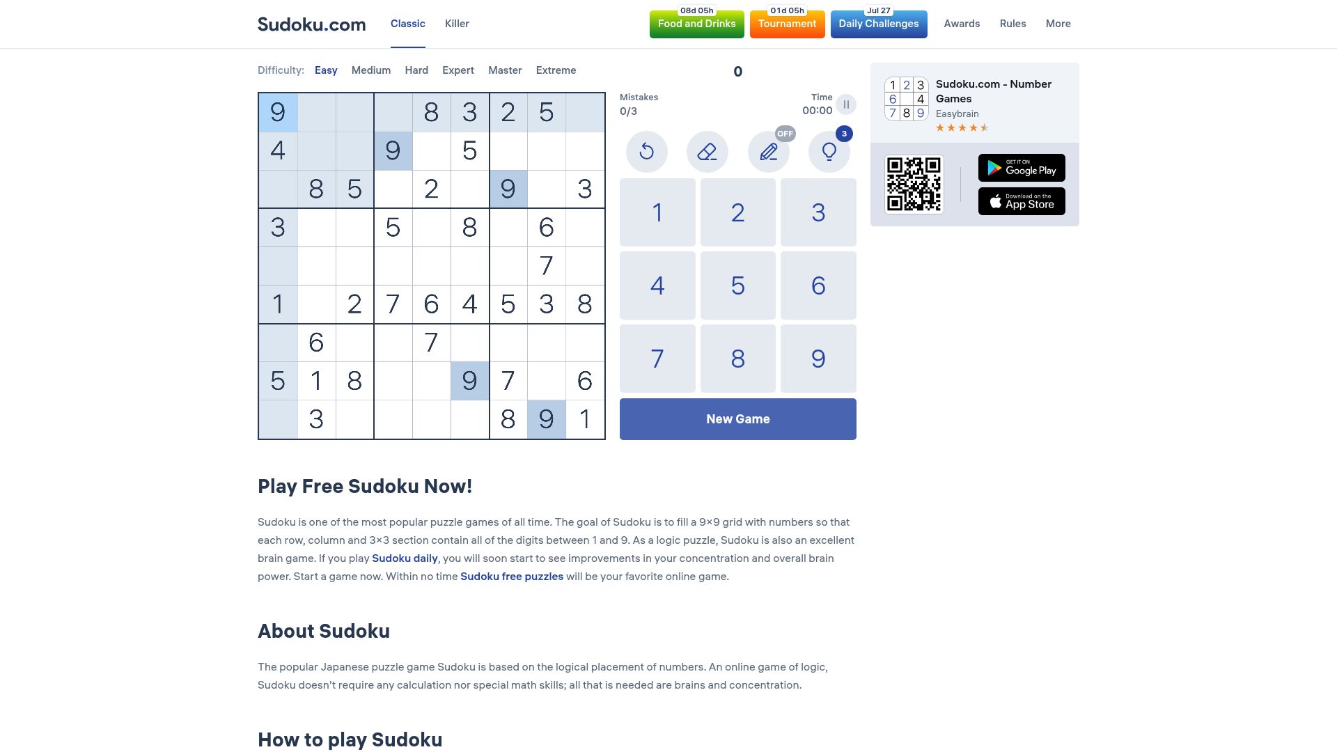 7 Best Sudoku Puzzles Online to Play in 2025 - Sudoku.com