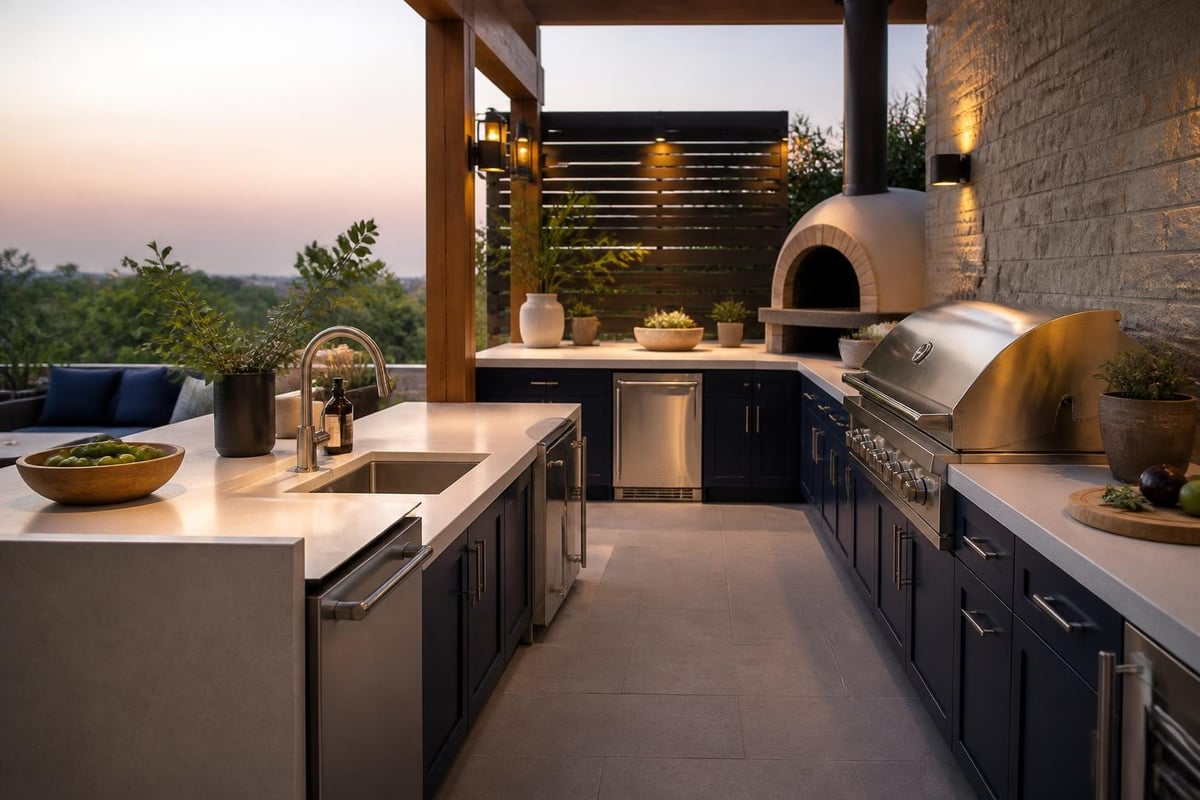 Outdoor kitchen zone planning