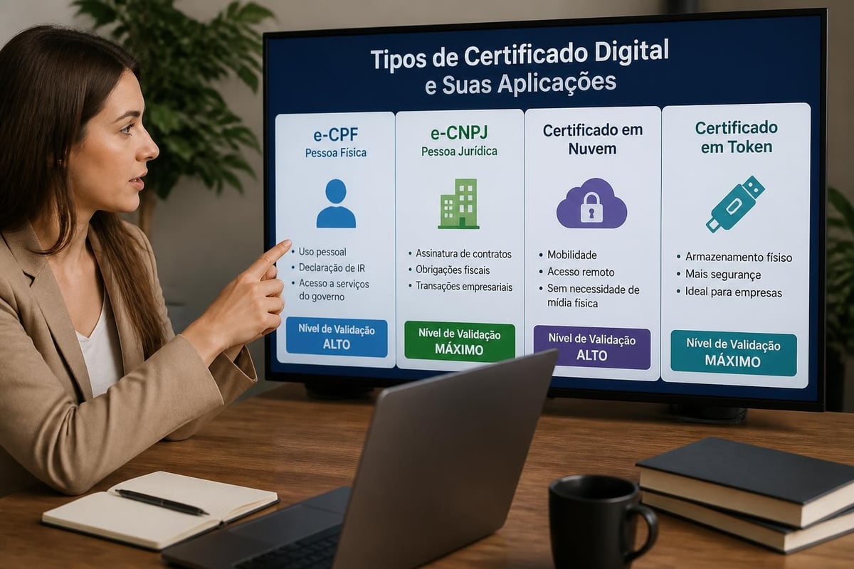 Comparação entre tipos de certificados digitais
