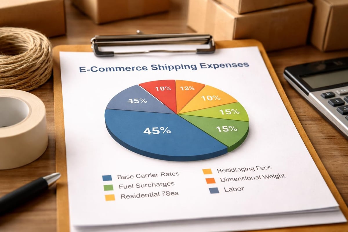 Shipping cost breakdown