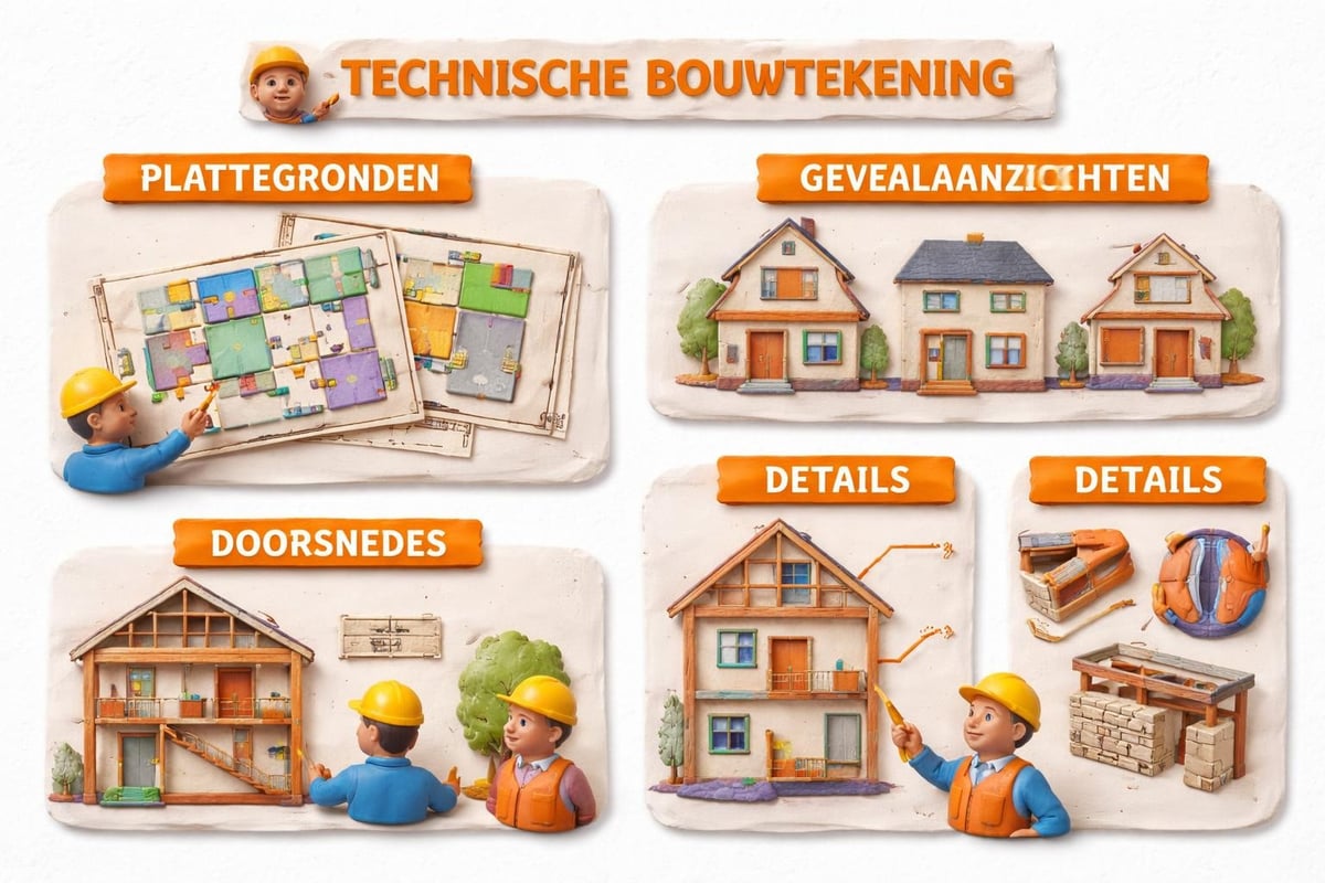 Onderdelen technische bouwtekening