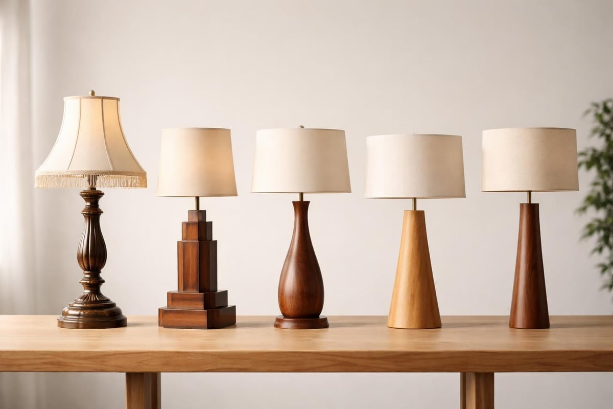 Evolution of wooden table lamp design