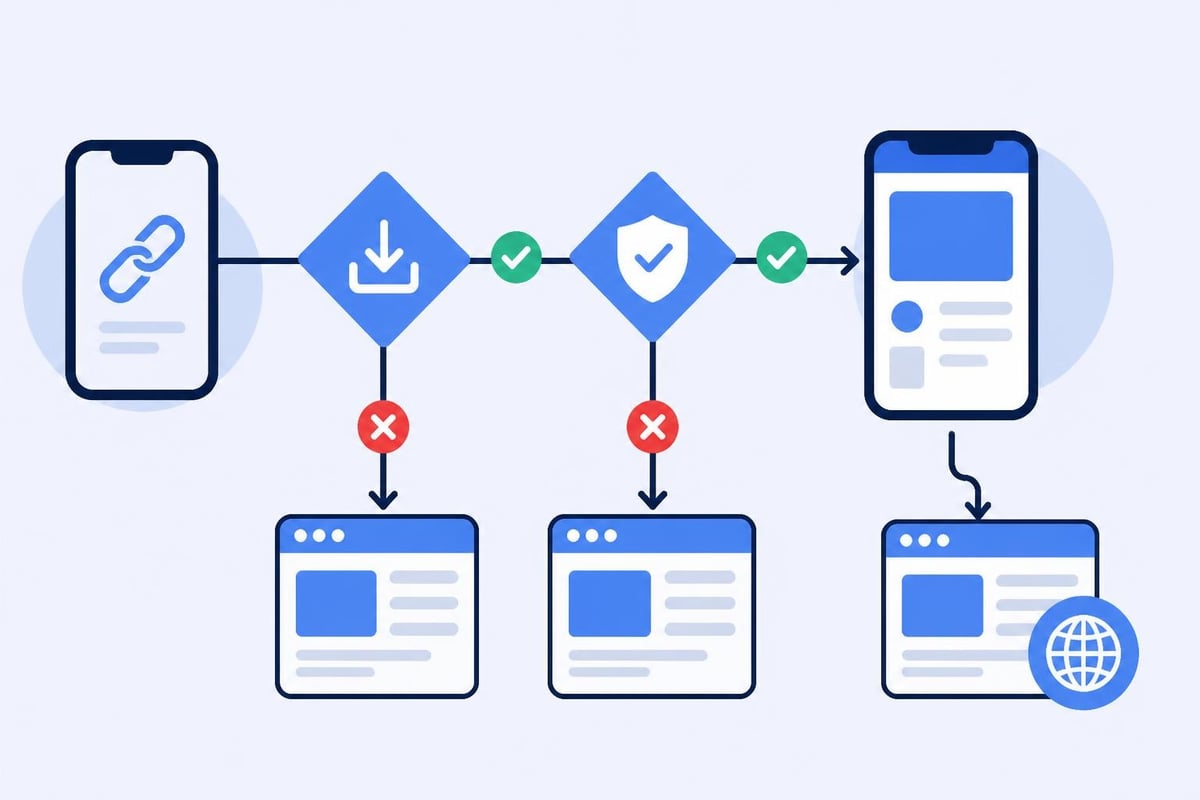 App deeplinking flow diagram