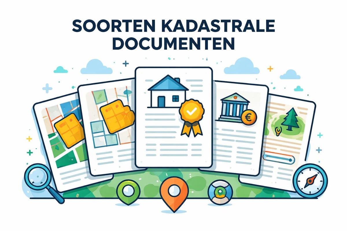 Verschillende types kadastrale documenten