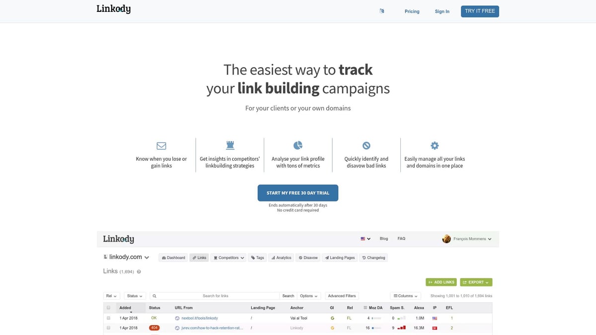Top 10 SEO Tools for Link Building in 2026 - Linkody