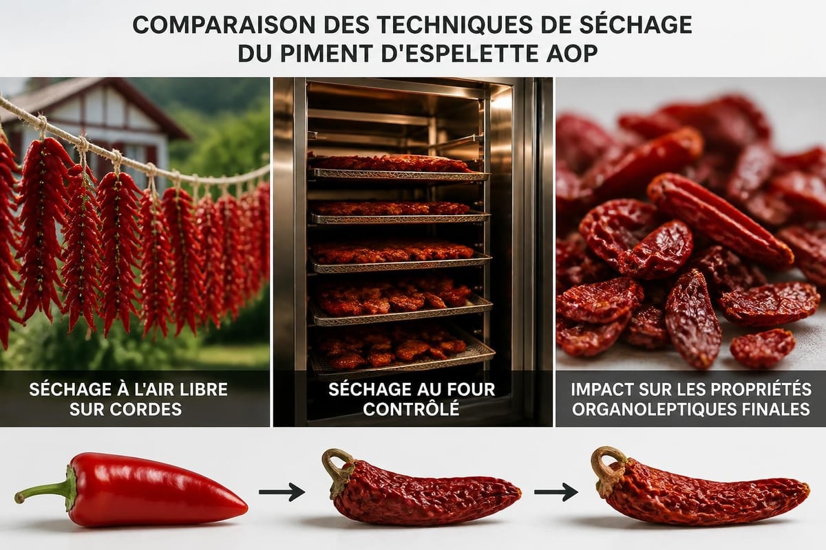 Méthodes de séchage traditionnelles du piment