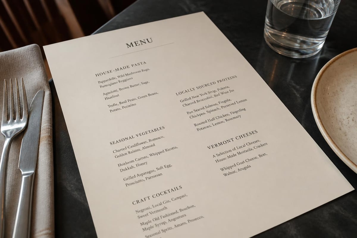 Italian dining experience