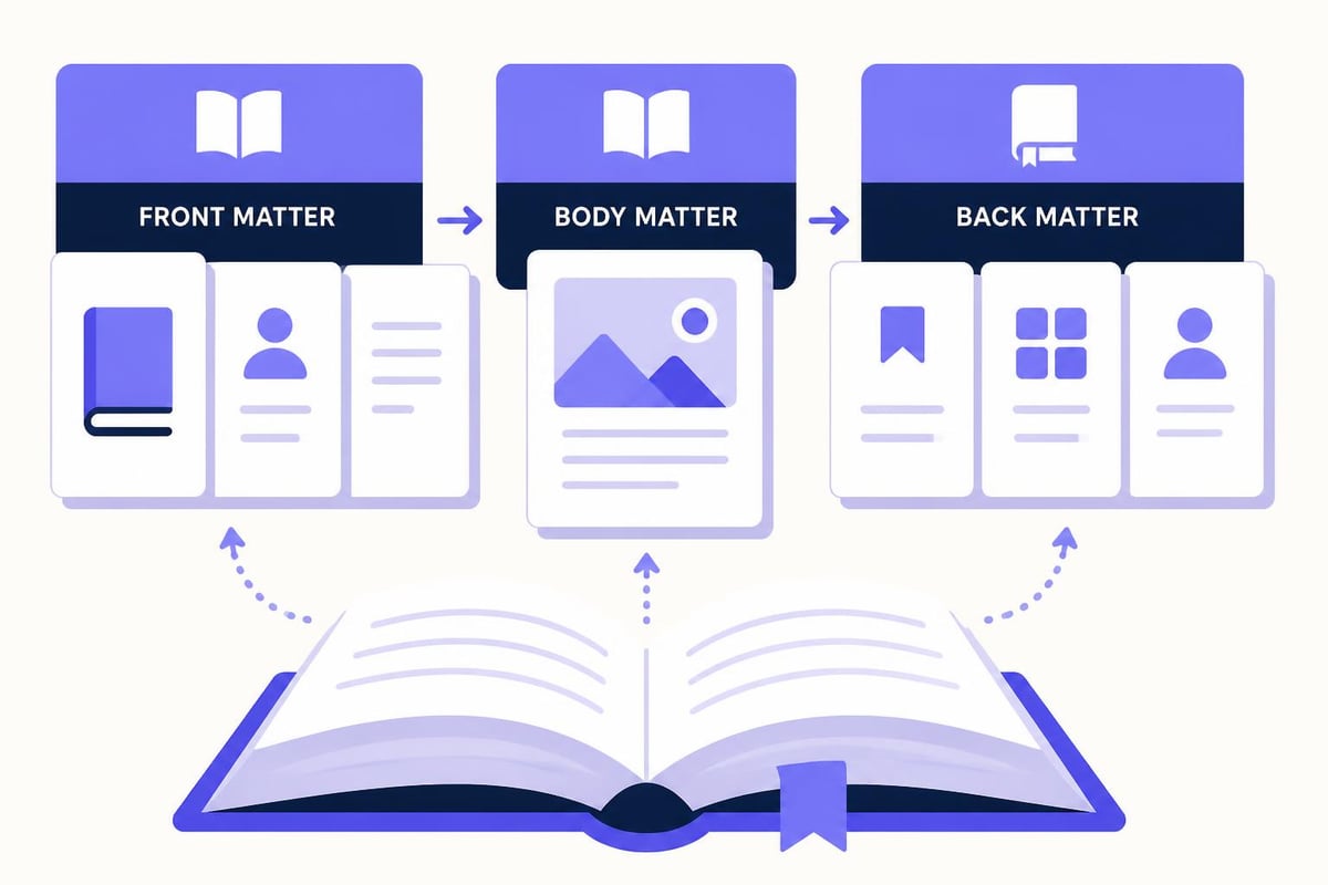 Three-part book structure diagram