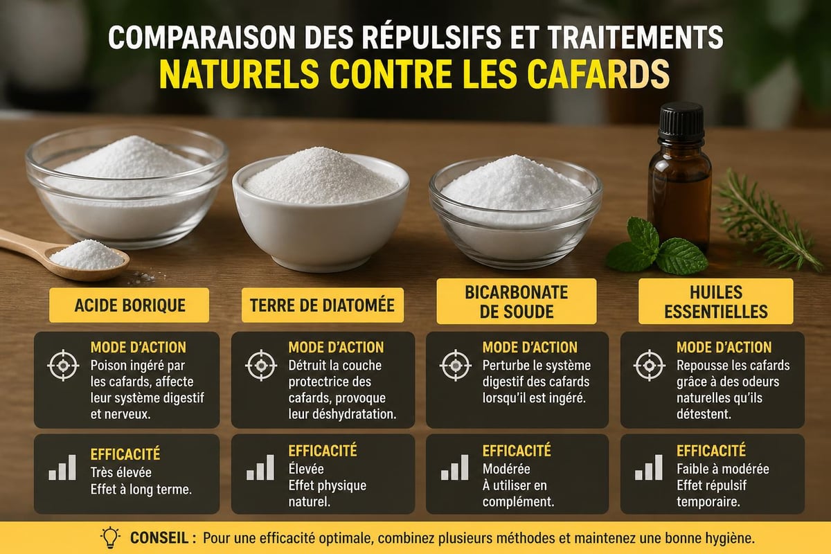 Ingrédients naturels anti-cafards