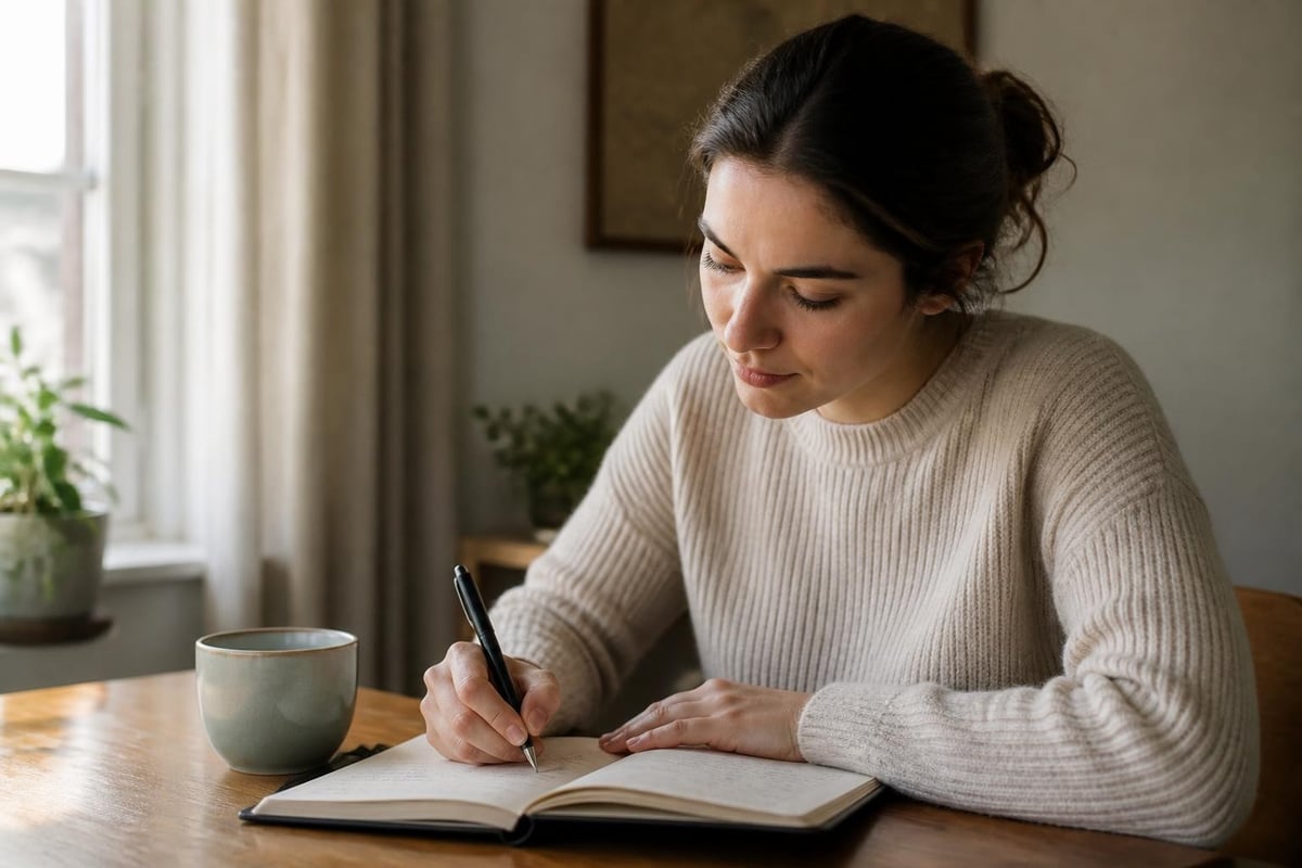 Mental health benefits of structured journaling