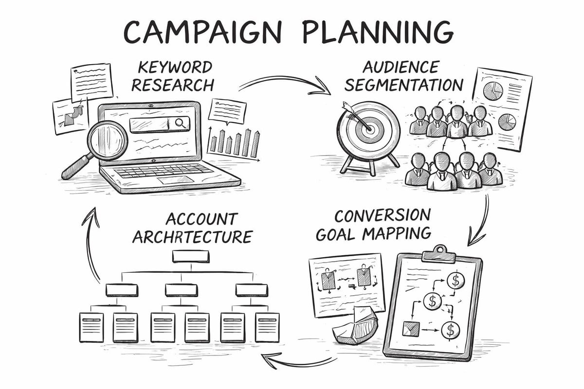 PPC campaign structure workflow