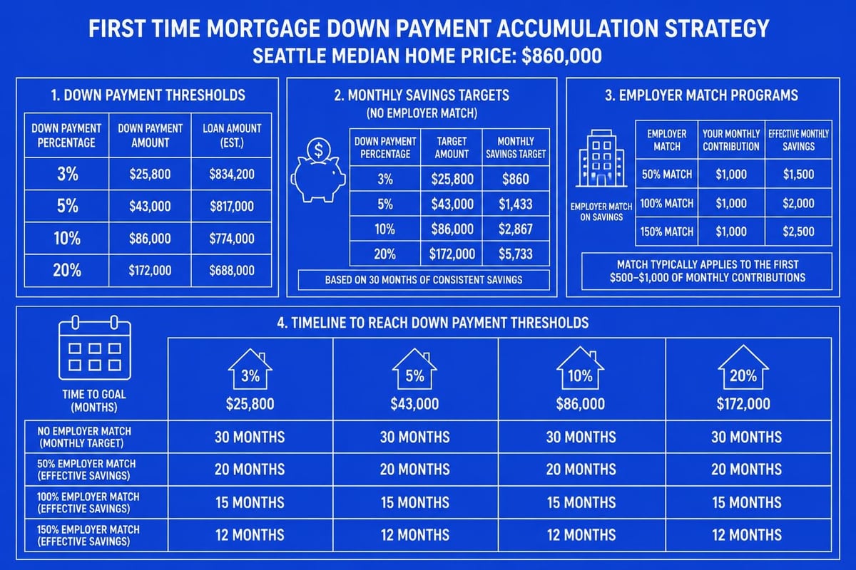Down payment savings timeline