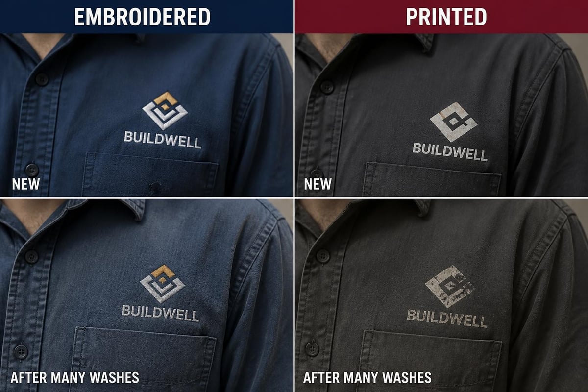 Embroidery vs printing comparison