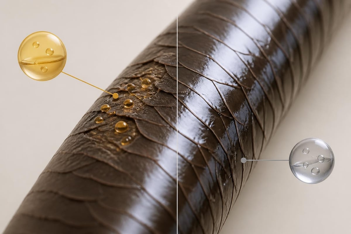 Barber hair oil penetration mechanics