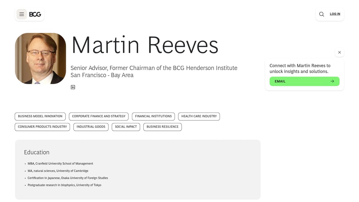 9 Brilliant Top Business Strategists to Watch in 2026 - Martin Reeves