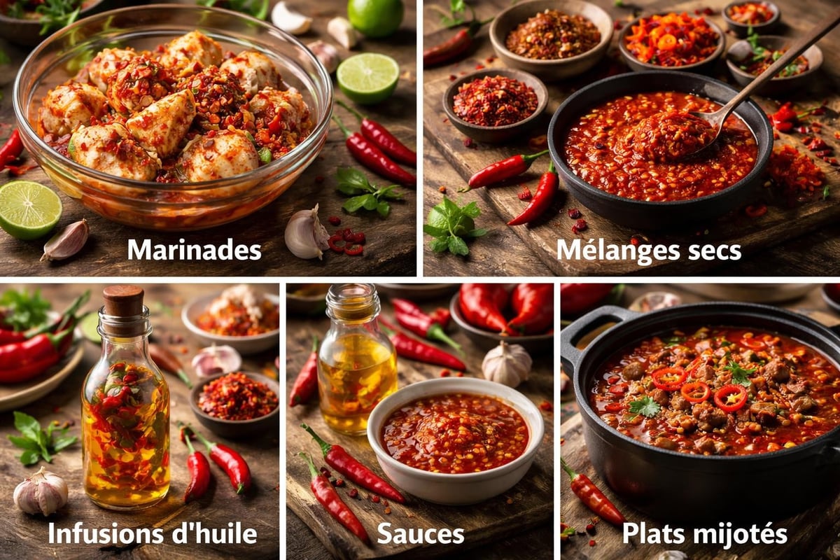 Applications culinaires des épices chili