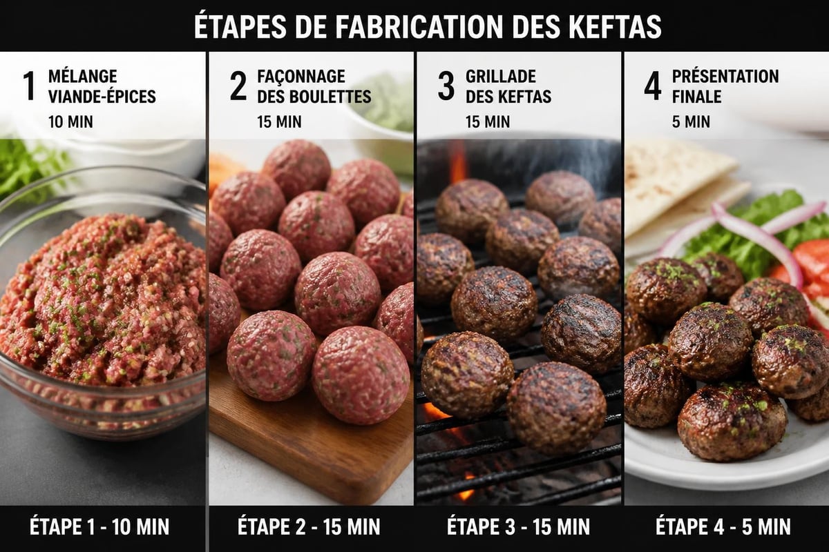 Processus de préparation kefta