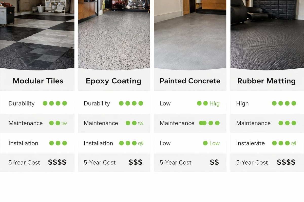 Garage flooring comparison