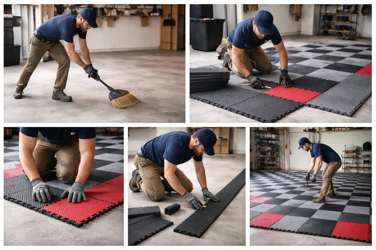 Modular tile installation process